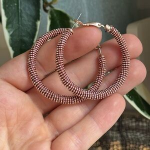 Rose Gold Hoop Earrings ✨